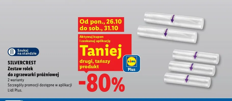Zestaw rolek do zgrzewarki próżniowej Silvercrest promocja w Lidl