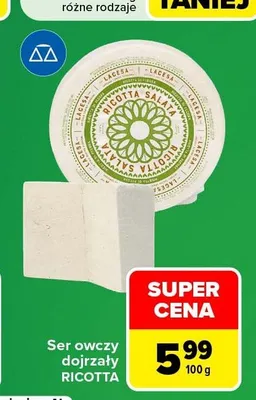 Ser owczy dojrzały Ricotta Lacesa promocja w Carrefour