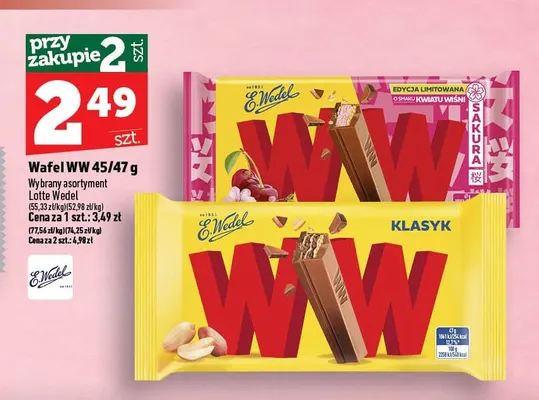 Wafel WW klasyk E.Wedel promocja w TOPAZ
