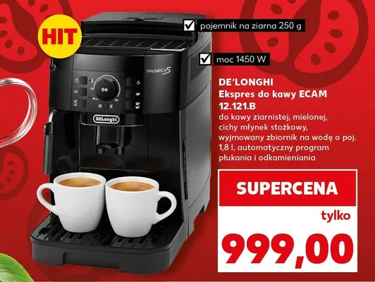 Ekspres do kawy De'Longhi ECAM 12,121.B promocja w Kaufland