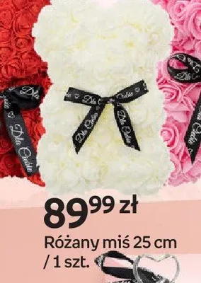 Różany miś 25 cm promocja w Empik