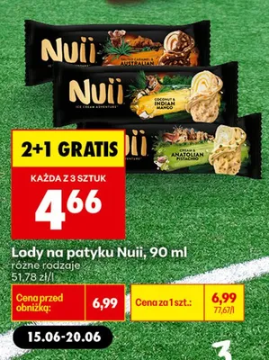 Lody na patyku Nuii promocja w Biedronka