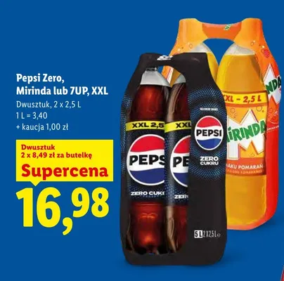 Napój gazowany Mirinda XXL 2-pak promocja w Lidl