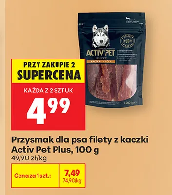 Przysmak dla psa filety z kaczki Activ Pet Plus promocja w Biedronka