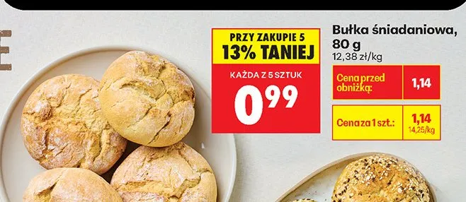 Bułka śniadaniowa promocja w Biedronka