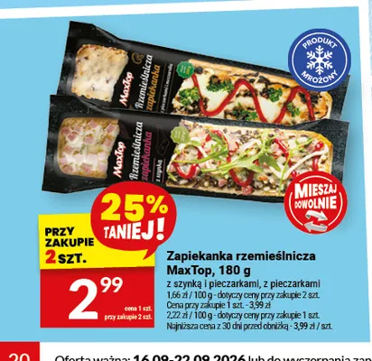 Zapiekanka rzemieślnicza z pieczarkami MaxTop promocja w Twój Market