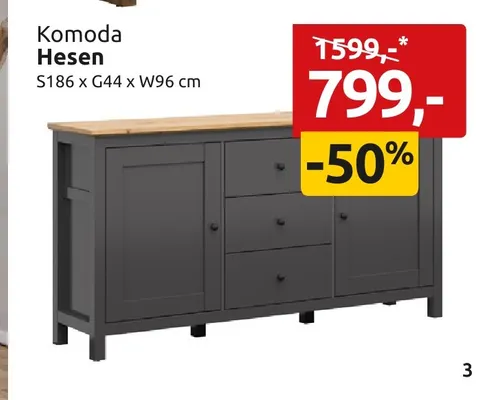 Komoda Hesen promocja w Black Red White