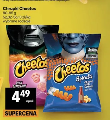 Chrupki Cheetos Spirals Cheese with ketchup promocja w Delikatesy Centrum