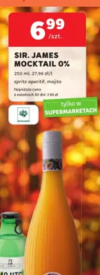 Drink bezalkoholowy Sir. James Mocktail 0% spritz aperitif promocja w Stokrotka