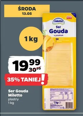 Ser Gouda plastry Miletto promocja w Netto