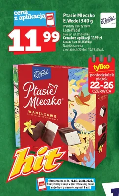Ptasie Mleczko waniliowe E.Wedel promocja w TOPAZ