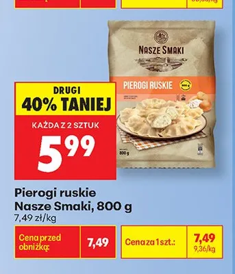 Pierogi z kaszą i mięsem Nasze smaki promocja w Biedronka