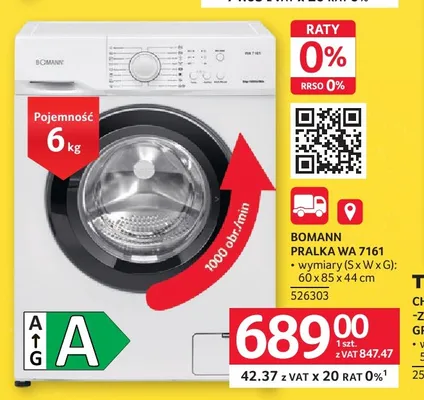 Pralka Bomann promocja w Selgros