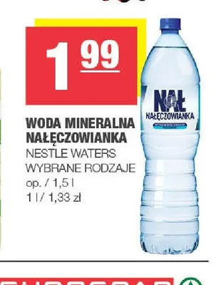 Woda mineralna Nałęczowianka promocja w SPAR