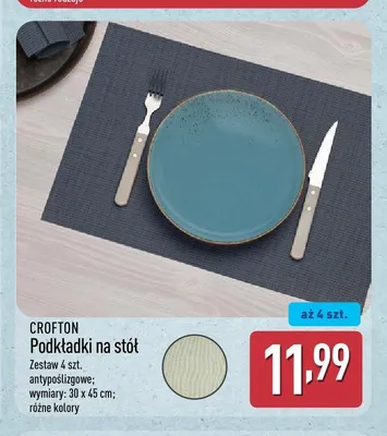 Podkładki na stół Crofton 4-pak promocja w Aldi