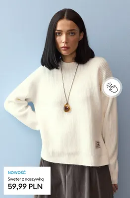 Sweter z naszywką promocja w Sinsay
