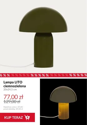 Lampa Lito ciemnozielona promocja w Homla