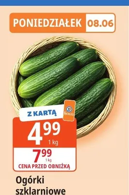 Ogórki szklarniowe promocja w Leclerc