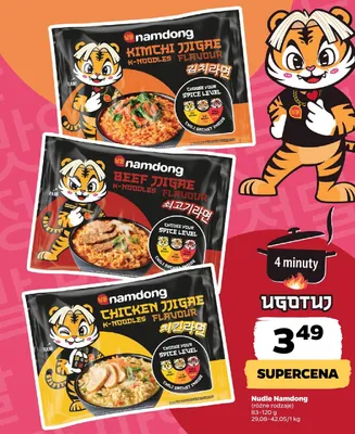 Nudle Namdong Kimchi Jjigae K-Noodles Flavour promocja w Netto