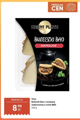 Bułeczki Bao z szarpaną wieprzowiną w sosie BBQ Orient Plate promocja w Dino