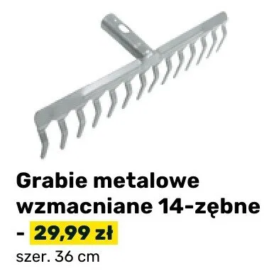 Grabie metalowe wzmacniane 14-zębne promocja w Bricomarche
