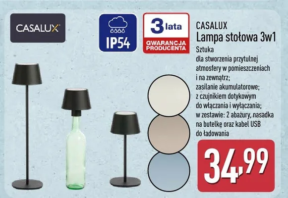 Lampa stołowa 3w1 promocja w Aldi