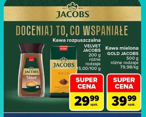 Kawa mielona Gold Jacobs promocja w Carrefour