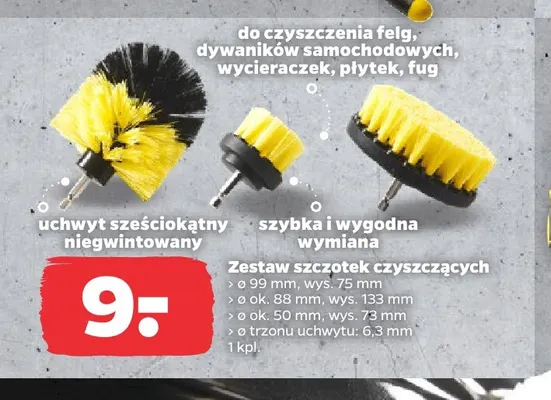 Zestaw szczotek czyszczących Techliner promocja w Netto