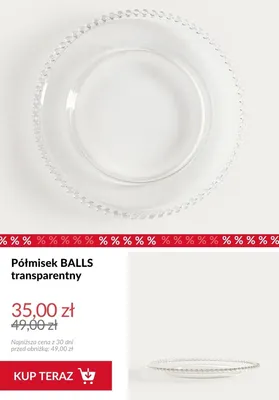 Półmisek BALLS transparentny promocja w Homla