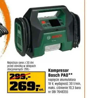 Kompresor Bosch Pao promocja w OBI