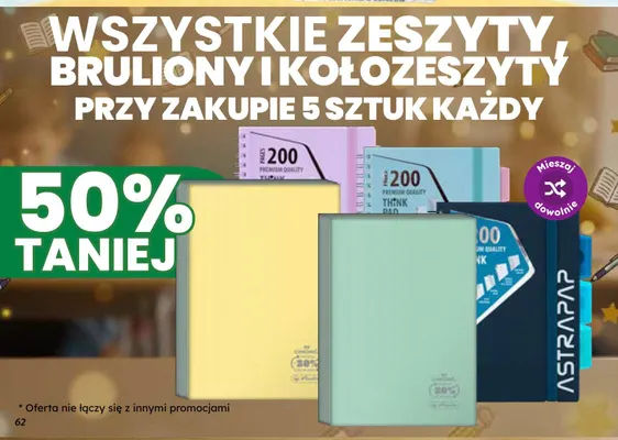 Zeszyty, bruliony i kołozeszyty promocja w Dino