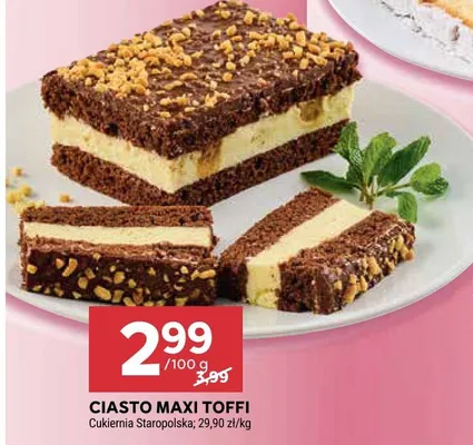 Ciasto maxi toffi promocja w Stokrotka