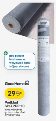 Podkład SPC PUR 1,0 GoodHome promocja w Castorama