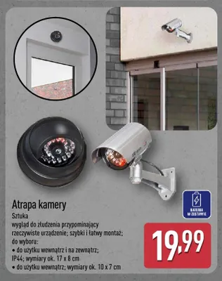 Atrapa kamery promocja w Aldi