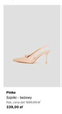 Buty szpilki beżowe Pinko promocja w Lounge by Zalando