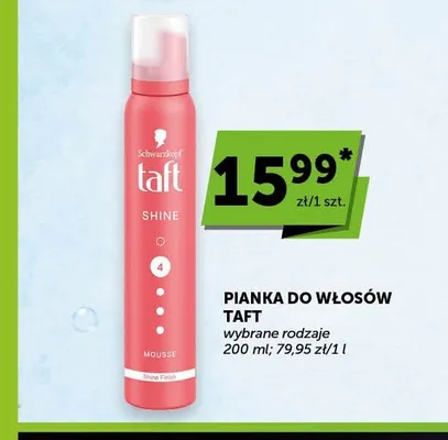 Pianka do włosów Taft Shine promocja w ABC
