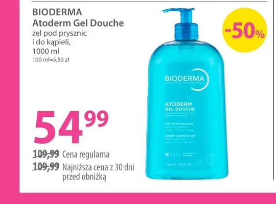 Atoderm Gel Douche żel pod prysznic i do kąpieli Bioderma promocja w Hebe