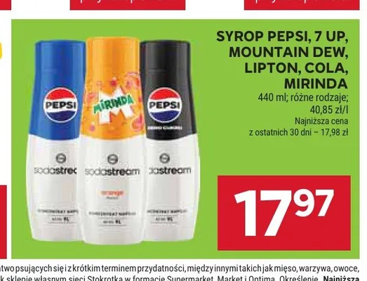 Syrop Sodastream Pepsi promocja w Stokrotka