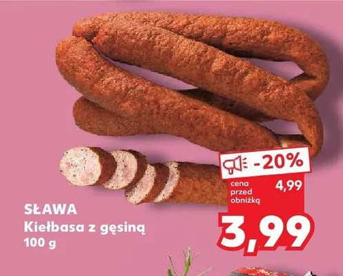 Kiełbasa z gęsiną promocja w Kaufland
