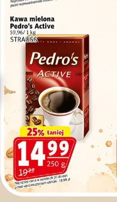 Kawa mielona Pedro's Active Strauss promocja w Prim Market