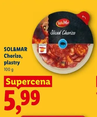 Chorizo plastry Sol&Mar promocja w Lidl