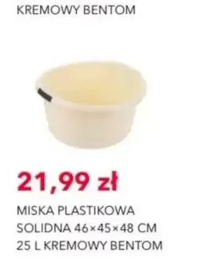 Miska plastikowa solidna Bentom 25 l promocja w Nela