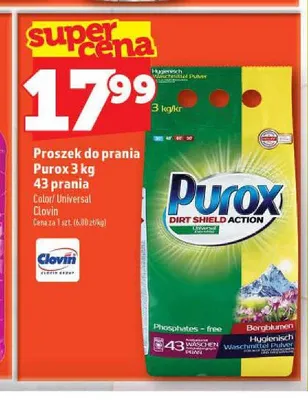 Proszek do prania Purox Color promocja w TOPAZ