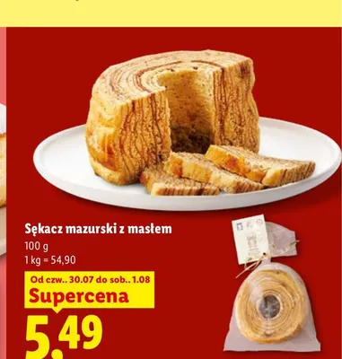 Sękacz mazurski z masłem promocja w Lidl