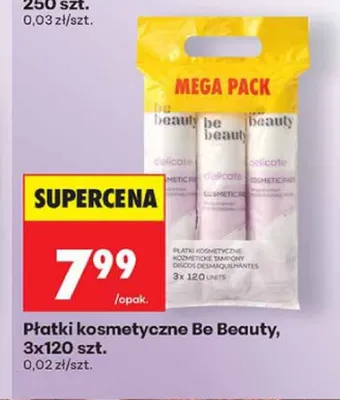 Płatki kosmetyczne Be Beauty 3-pak promocja w Biedronka
