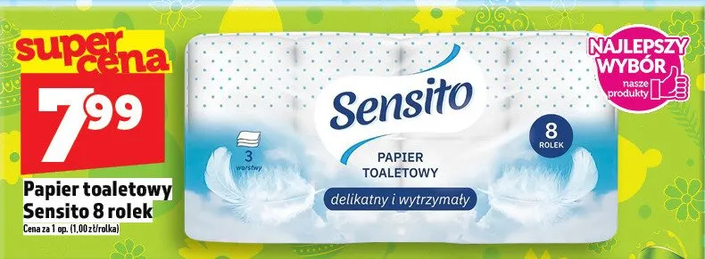 Papier toaletowy 8 rolek promocja w TOPAZ