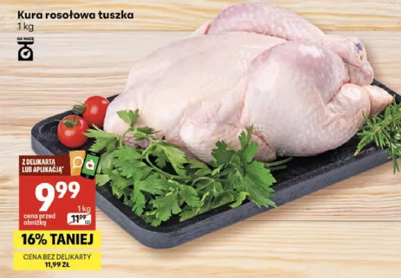 Kura rosołowa tuszka promocja w Delikatesy Centrum