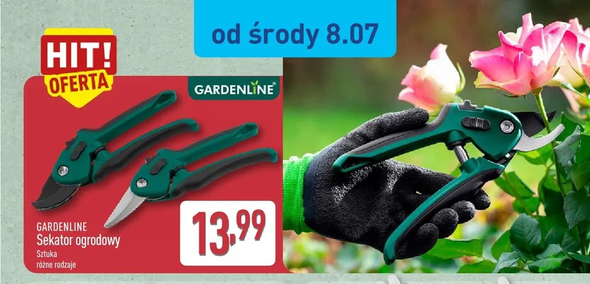 Sekator ogrodowy GARDENLINE promocja w Aldi