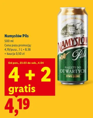 Piwo Namysłów Pils promocja w Lidl