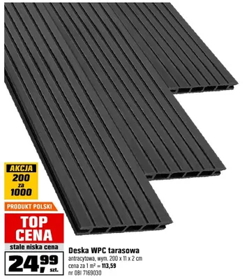 Deska wpc tarasowa antracytowa promocja w OBI